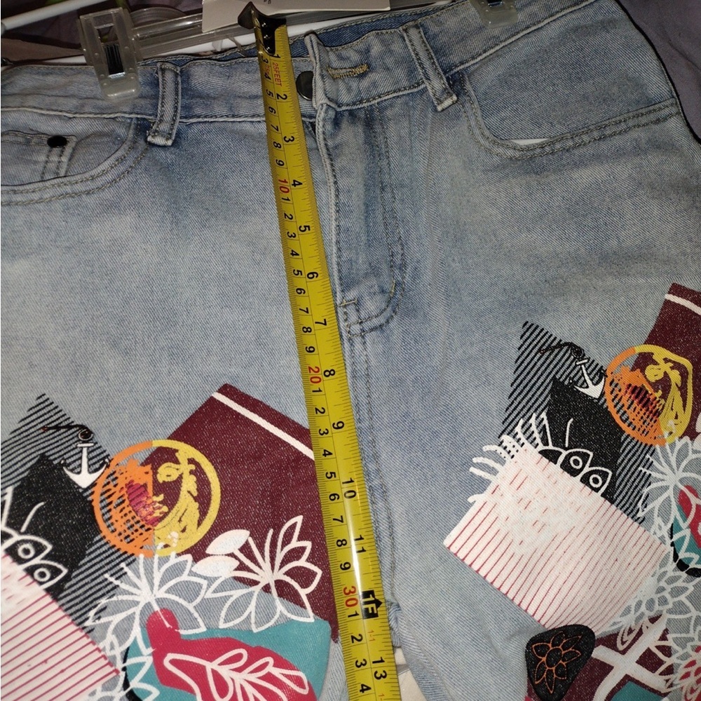 Women’s unique painted jeans